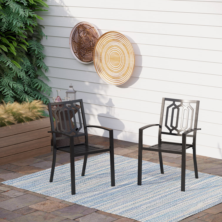 Blue Elephant Kenley Stacking Patio Dining Armchair Reviews Wayfair